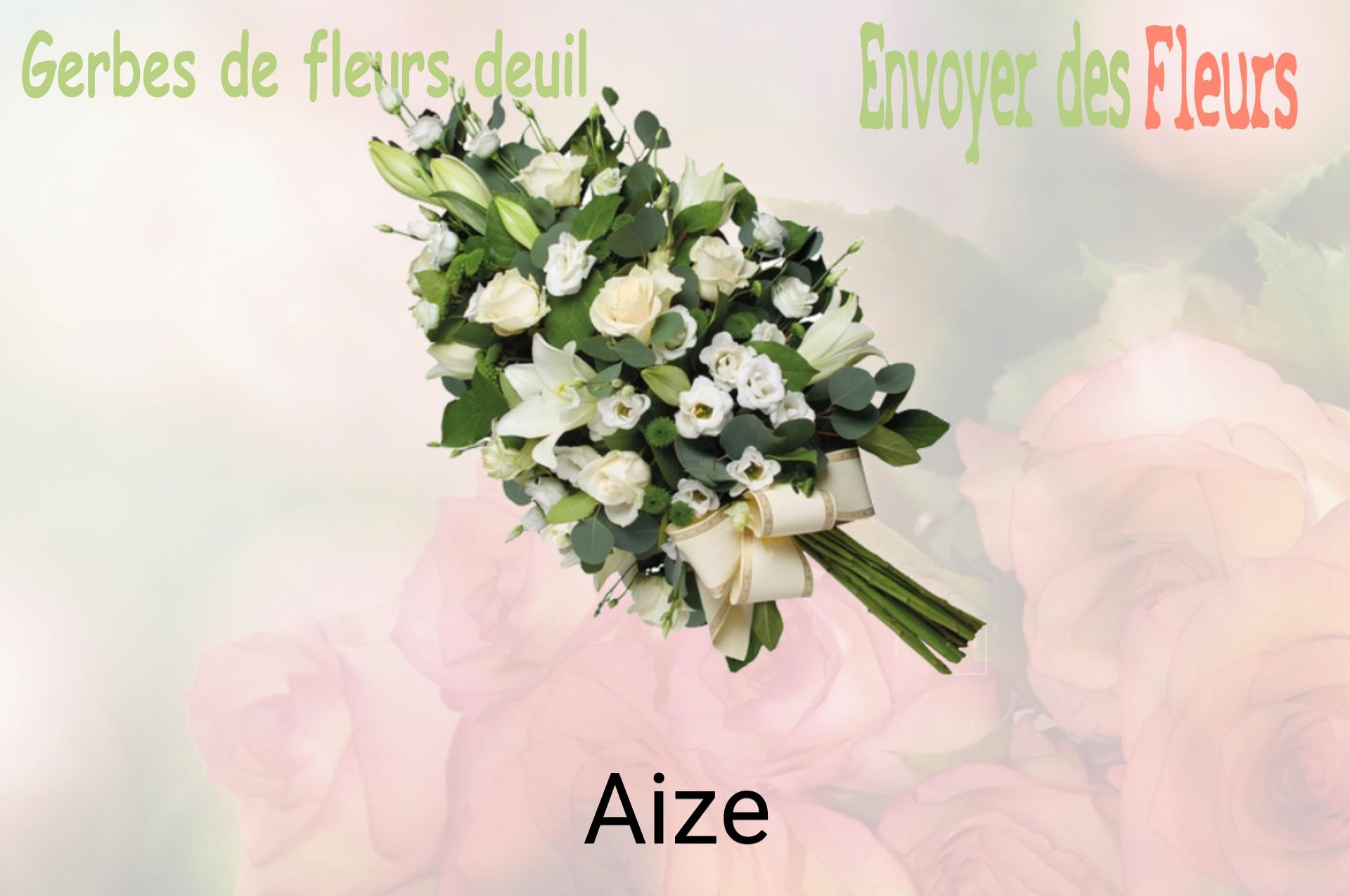 Gerbe de fleurs de deuil livrée à Aize
